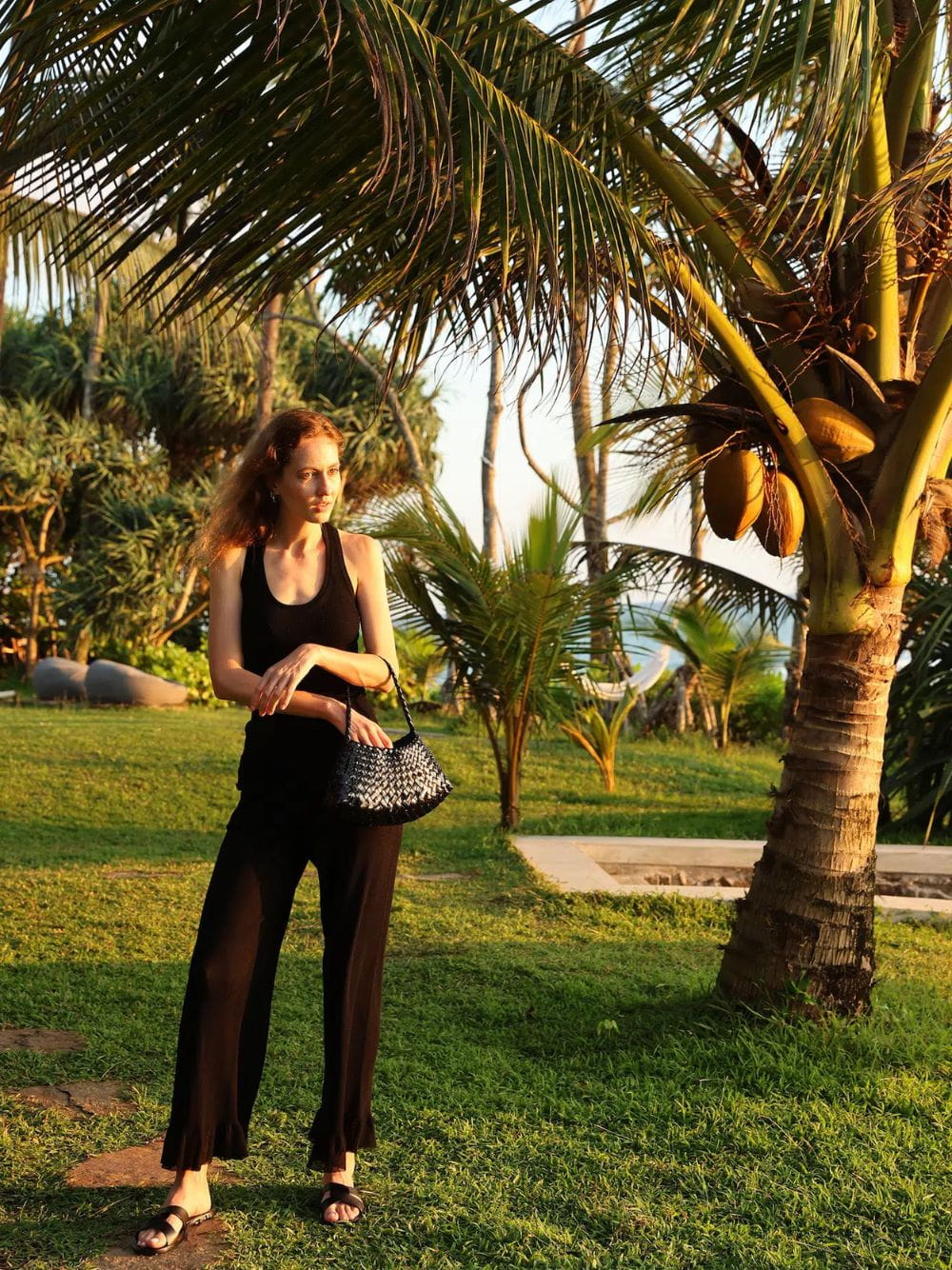 Rosanna Black Woven Leather Bag