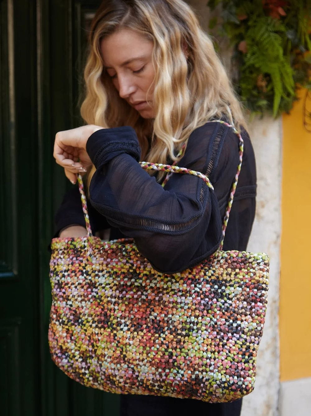 Octo Multi Woven Leather Bag