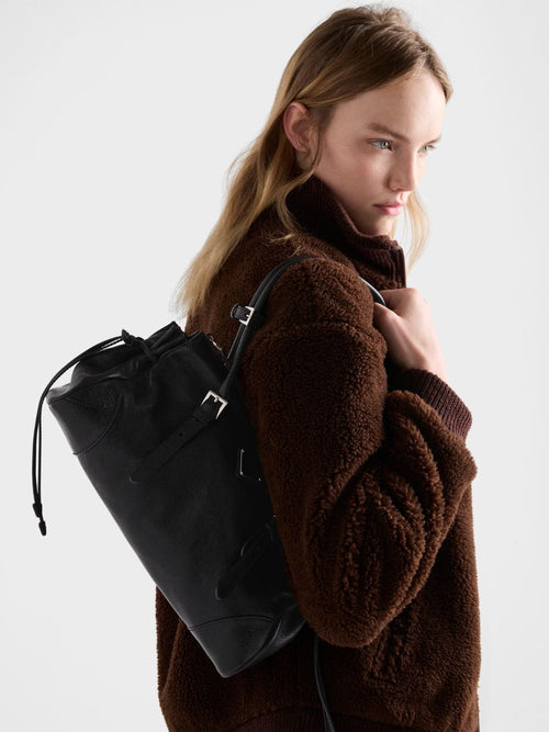 Black Bonnie Medium Leather Tote