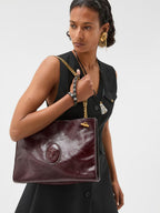 Brown Cabine Leather Shoulder Bag