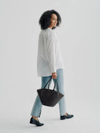 Egola Dark Brown Woven Shoulder Bag