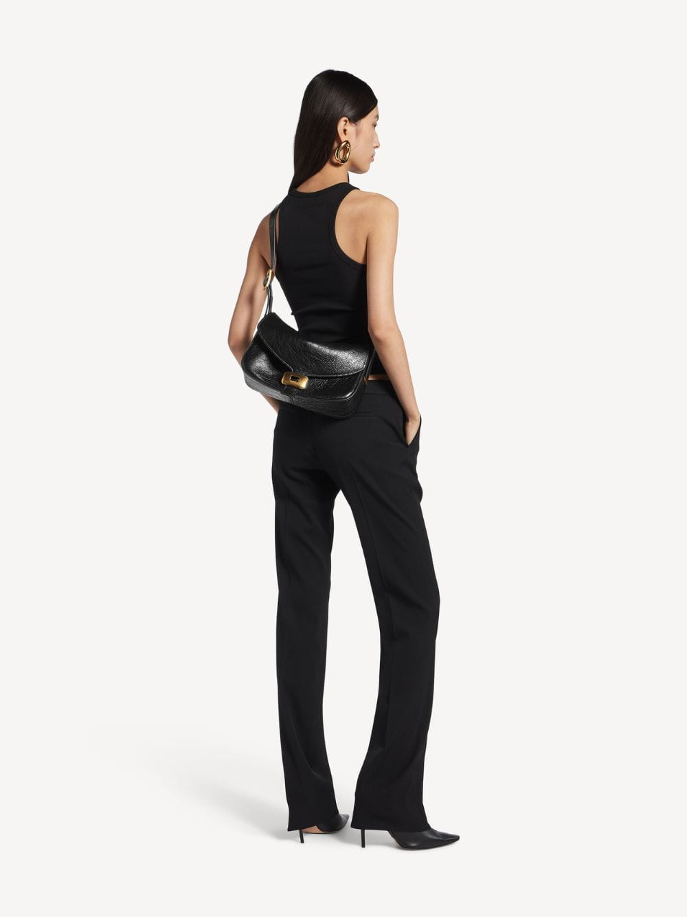 Black Clicca Medium Shoulder Bag