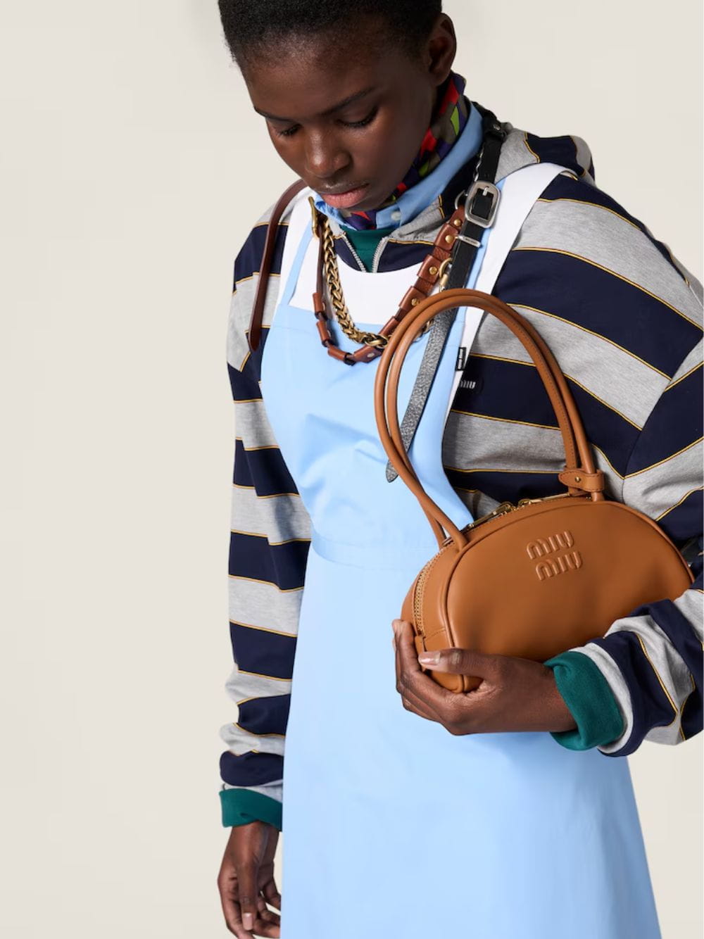 Cognac Brown Beau Small Leather Bag