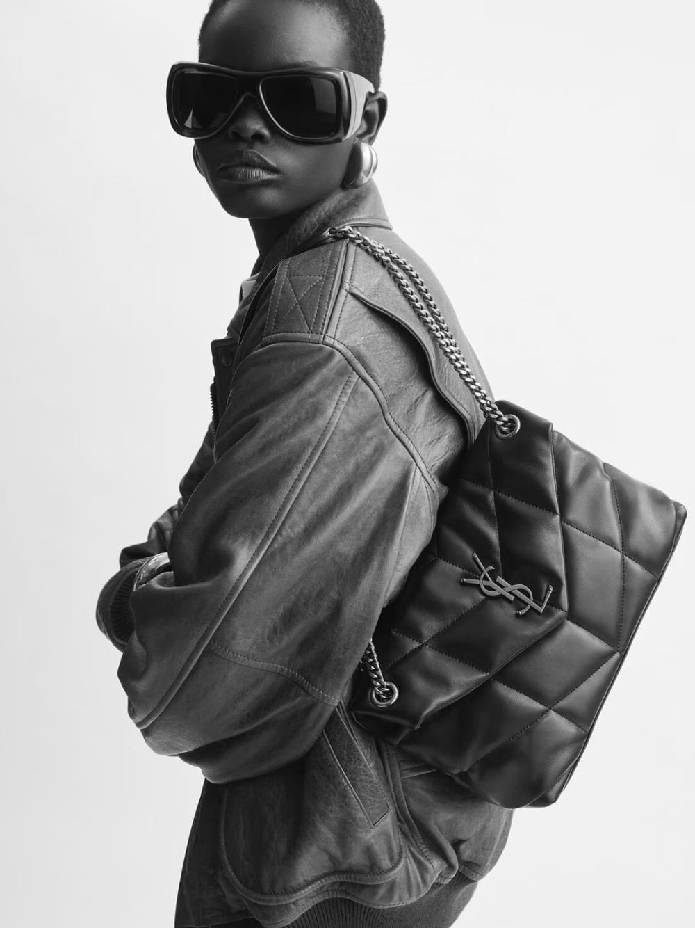 LouLou Puffer Small Light Taupe Lambskin Bag