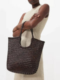 NS Diagonal Triple Jump Bag in Dark Brown