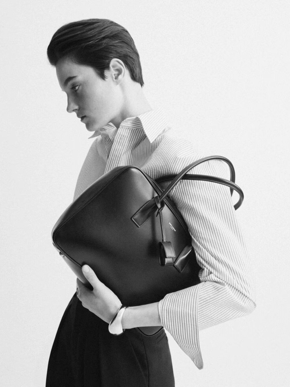 Rouge Cabernet Sac De Jour Bauletto Bag in Box Calfskin