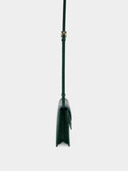 Emerald Croc-Effect Leather Shoulder Bag