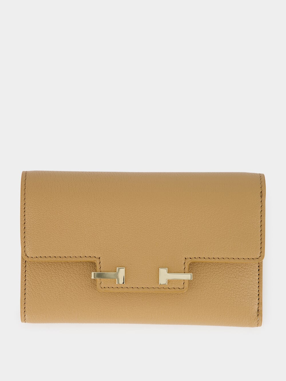 Rhum Supple Grain Leather Aube Compact Wallet