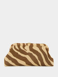 Natural Zebra-Print Pony Skylar Clutch
