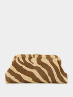 Natural Zebra-Print Pony Skylar Clutch