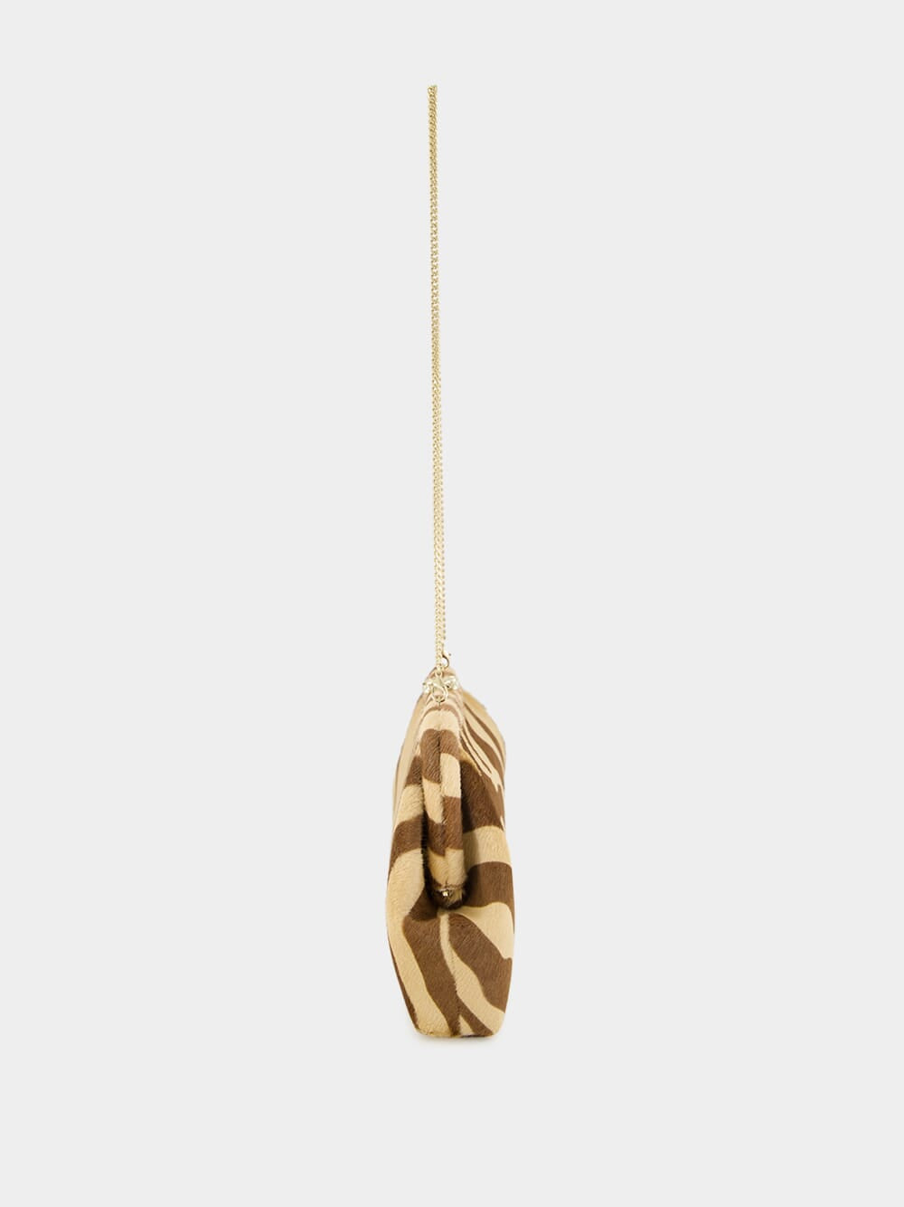 Natural Zebra-Print Pony Skylar Clutch