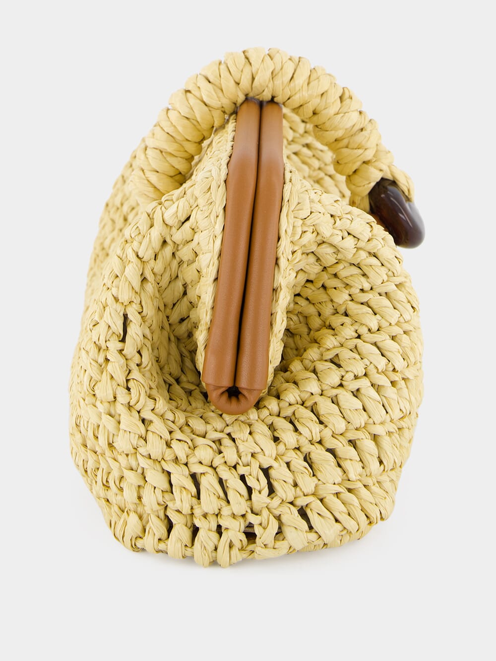 Natural Delphine Raffia Clutch Bag