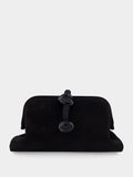 Black Petra Suede Clutch Bag