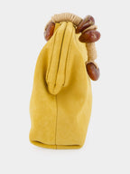 Mustard Petra Suede Clutch