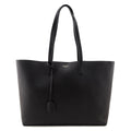 Saint Laurent Black Calfskin Large Shopping Tote E/W