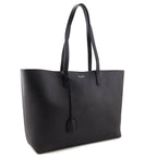 Saint Laurent Black Calfskin Large Shopping Tote E/W