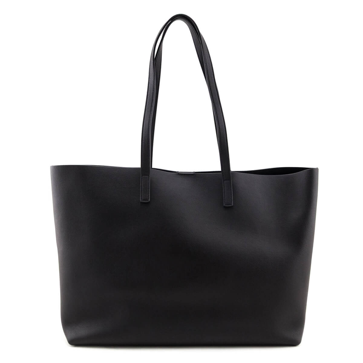 Saint Laurent Black Calfskin Large Shopping Tote E/W