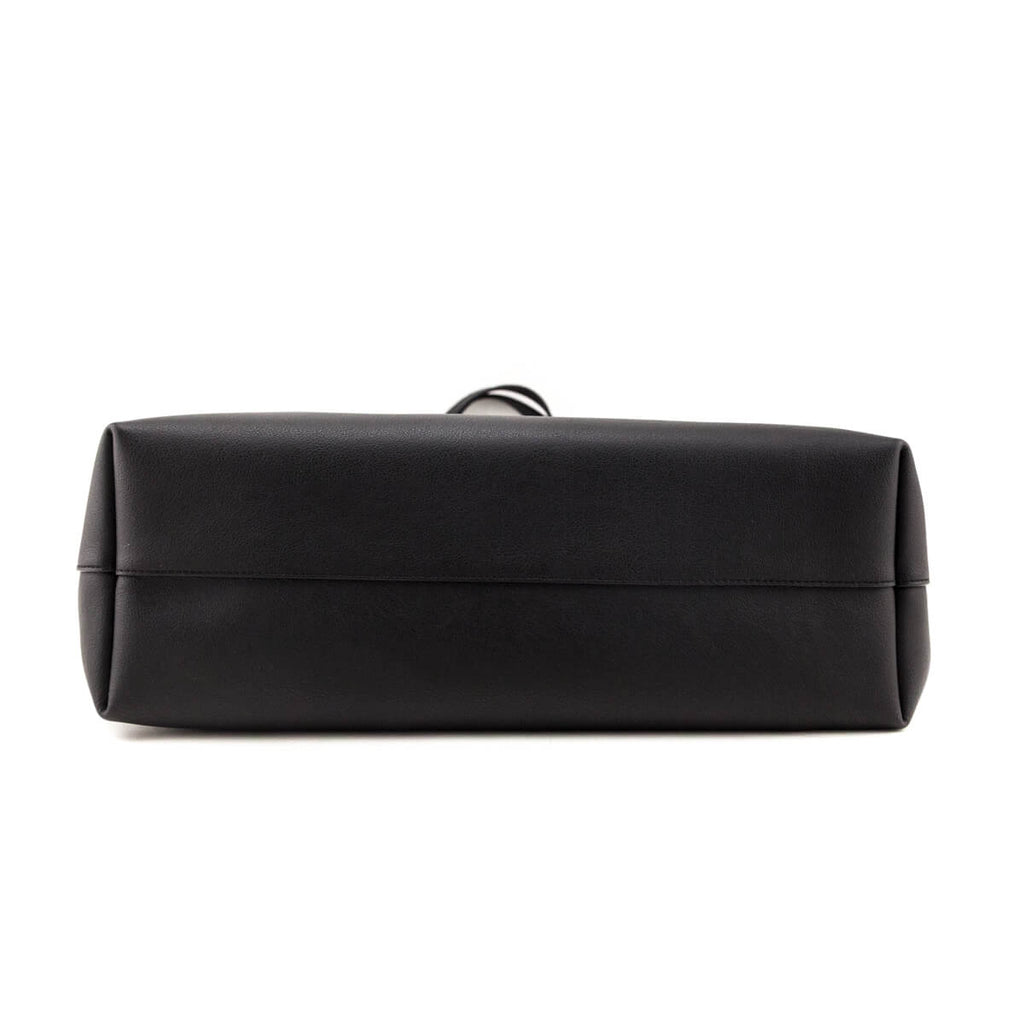 Saint Laurent Black Calfskin Large Shopping Tote E/W