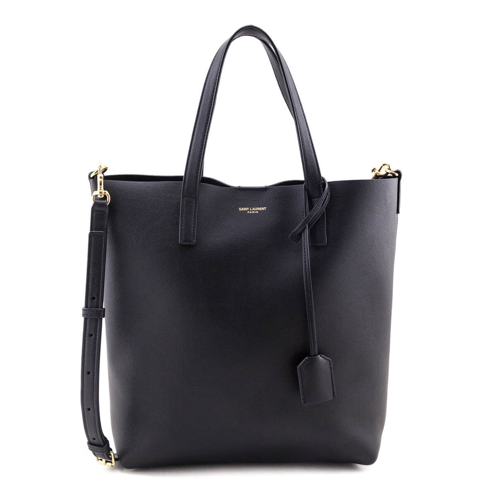 Saint Laurent Black Calfskin Toy Shopping Tote