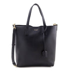 Saint Laurent Black Calfskin Toy Shopping Tote