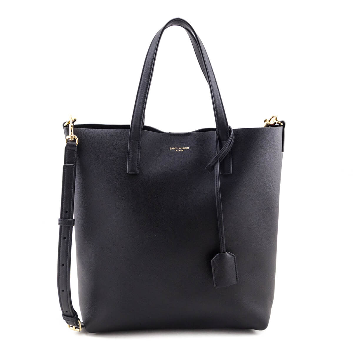 Saint Laurent Black Calfskin Toy Shopping Tote