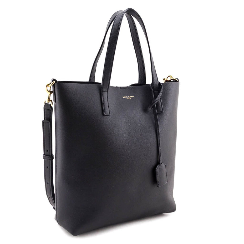 Saint Laurent Black Calfskin Toy Shopping Tote