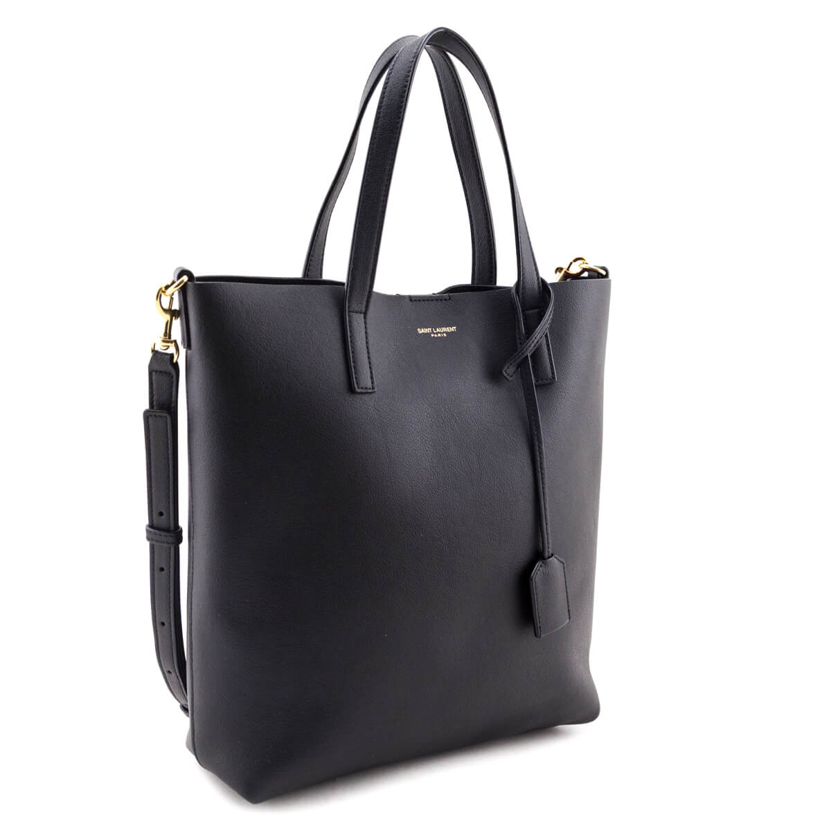 Saint Laurent Black Calfskin Toy Shopping Tote