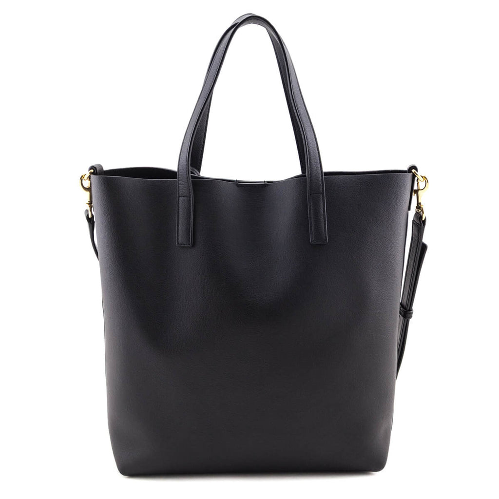 Saint Laurent Black Calfskin Toy Shopping Tote