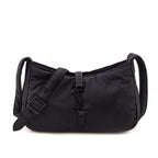Saint Laurent Black Econyl Nylon Le 5 A 7 Hobo