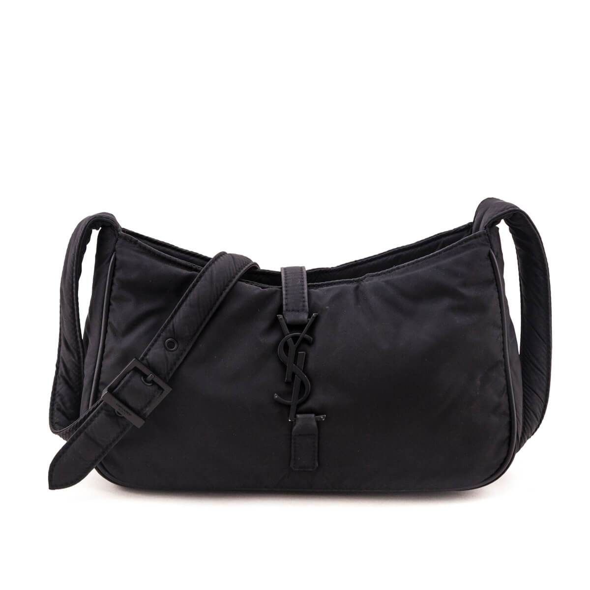 Saint Laurent Black Econyl Nylon Le 5 A 7 Hobo
