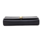 Saint Laurent Black Grain de Poudre Classic Kate Clutch