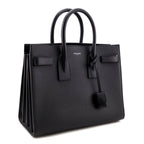 Saint Laurent Black Grained Calfskin Small Sac De Jour