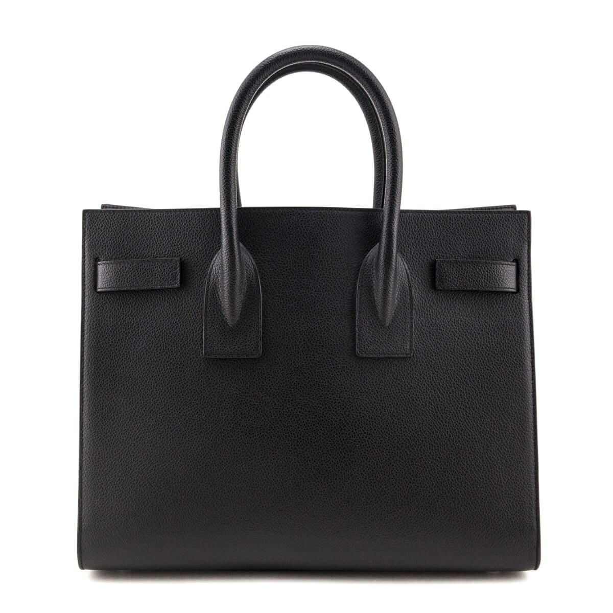 Saint Laurent Black Grained Calfskin Small Sac De Jour