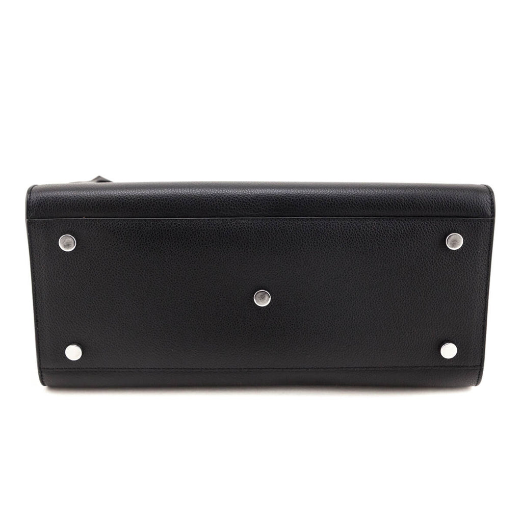 Saint Laurent Black Grained Calfskin Small Sac De Jour