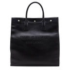 Saint Laurent Black Smooth Calfskin Rive Gauche N/S Tote