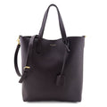 Saint Laurent Burgundy Calfskin Toy Shopping Tote