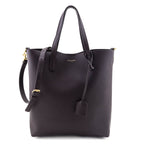Saint Laurent Burgundy Calfskin Toy Shopping Tote