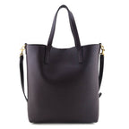 Saint Laurent Burgundy Calfskin Toy Shopping Tote
