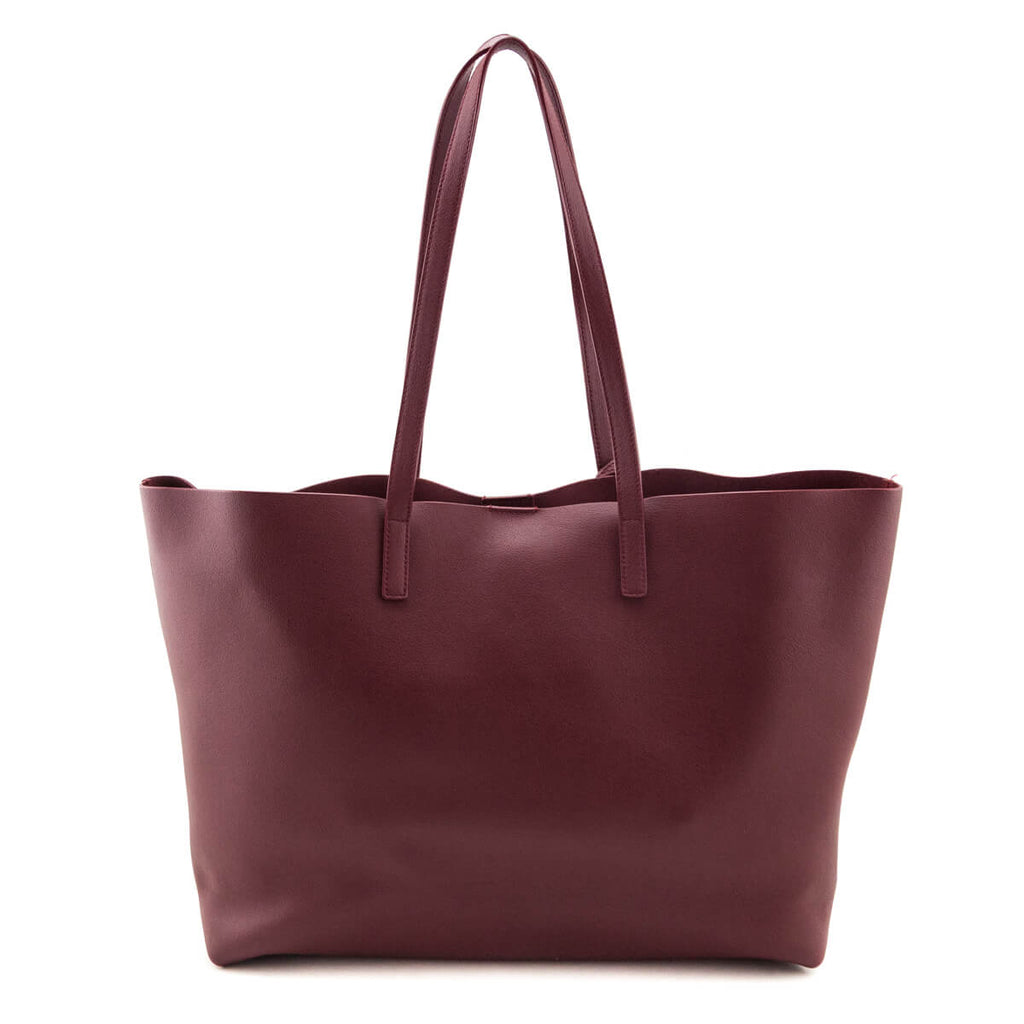 Saint Laurent Carmine Calfskin Large Shopping Tote E/W