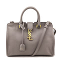 Saint Laurent Gray Calfskin Small Monogram Cabas Bag