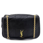 Saint Laurent Black Lambskin Matelasse Monogram Small Jamie 4.3