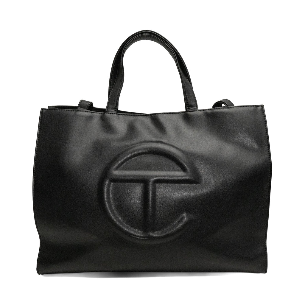 Telfar Black 'Medium Shopping Tote' Bag