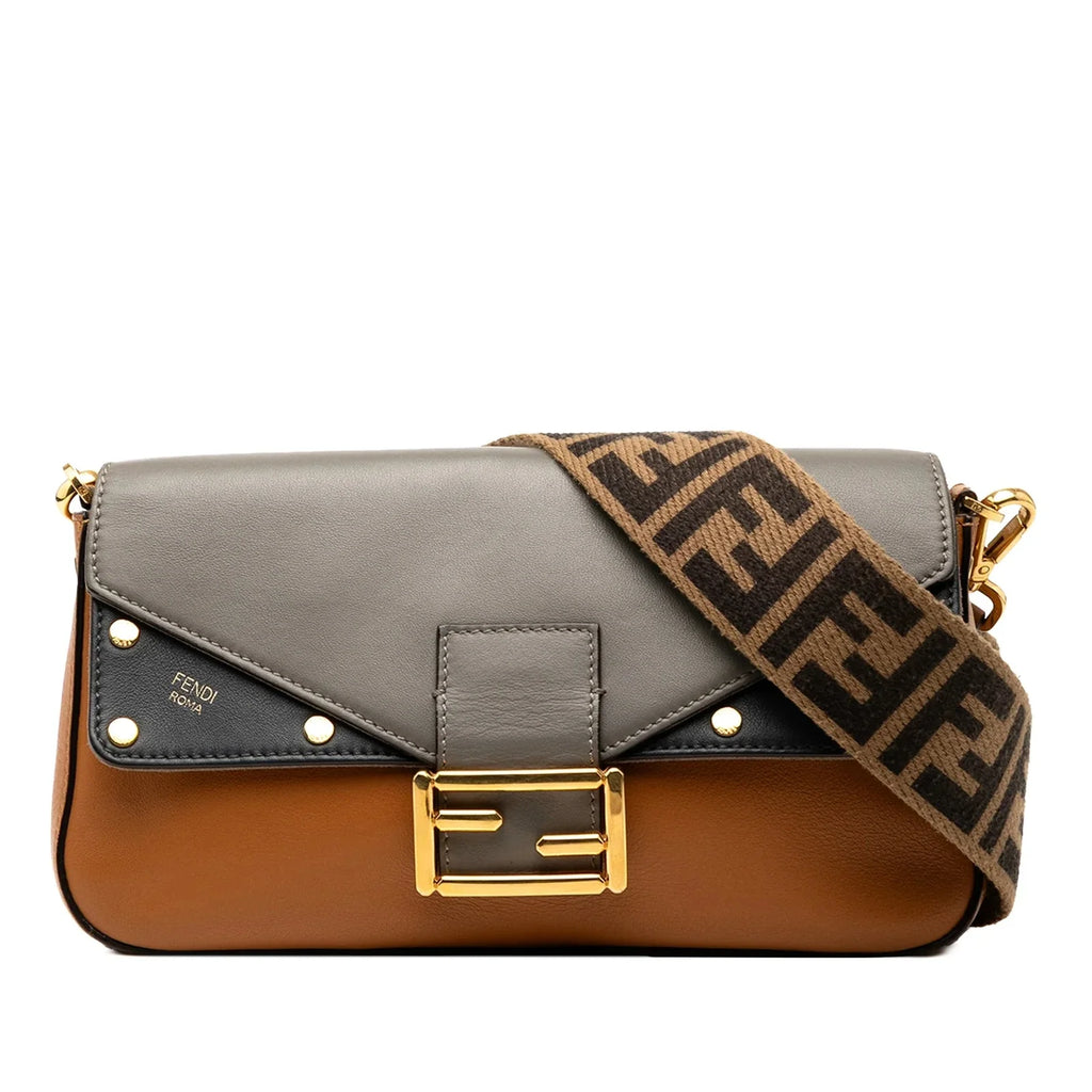 Fendi Vitello Grace Baguette Crossbody