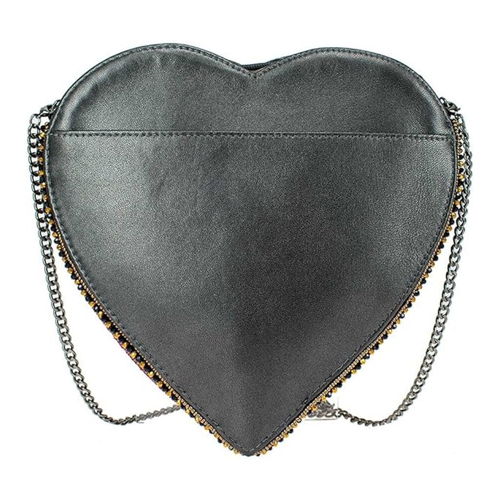 Mary Frances Love In Crossbody Heart Bag Zip Handbag Pink Gold Silver Purse NEW
