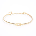 Fendi Baguette Bracelet Gold Base Metal