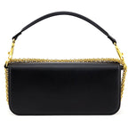 Valentino Black Calfskin Vlogo Loco Shoulder Bag