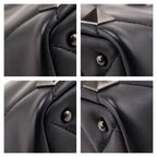 Valentino Black Nappa Monochrome Small Roman Stud The Handle Bag