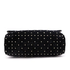 Valentino Black Velvet Large Rockstud Spike Bag
