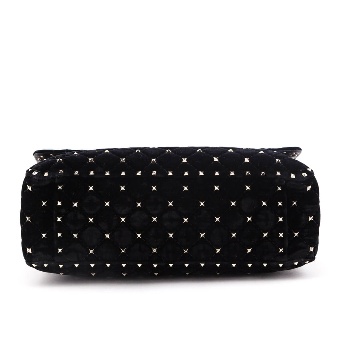 Valentino Black Velvet Large Rockstud Spike Bag