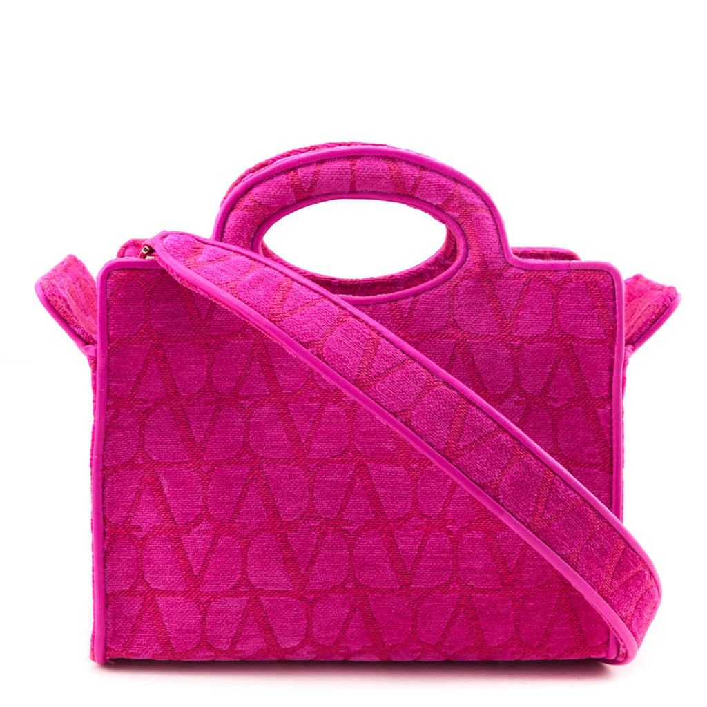 Valentino Pink & Red Toile Iconographe Le Troisieme Mini Tote